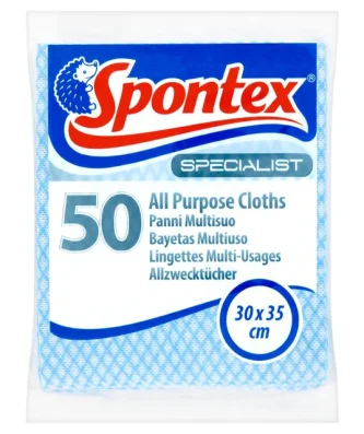 Spontex Specialist All Purpose Cloths Blue 50 per pack