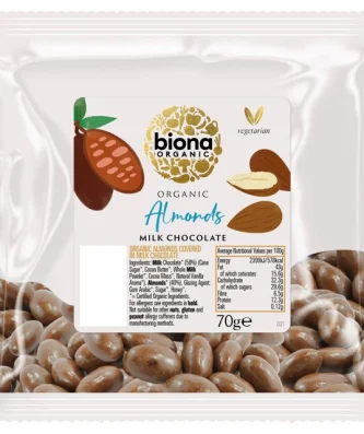 Biona Organic Almonds Milk Chocolate 70g
