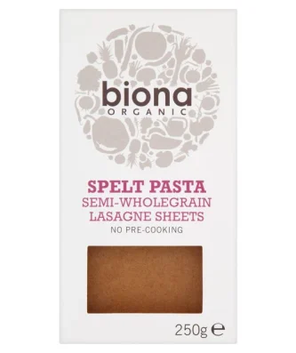 Biona Organic Spelt Semi-Wholegrain Lasagne Sheets 250g