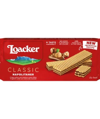 Loacker Napolitaner Hazelnut Cream Wafer 90g