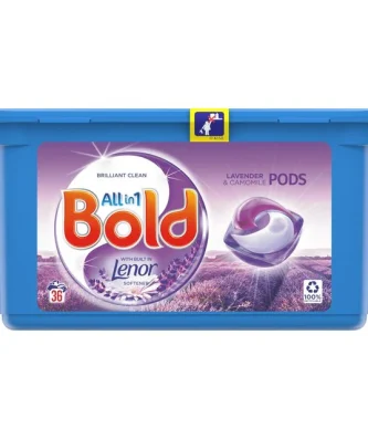 Bold All-in-1 Pods Washing Liquid Capsules Lavender & Camomile 36 per pack