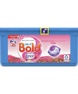 Bold All-in-1 Pods Washing Capsules Sparkling Bloom & Poppy 26 Washes