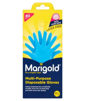 Marigold Extra Safe M/L Disposable Latex & Powder Free Gloves Food Safe 40 per pack