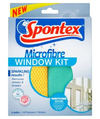 Spontex Microfibre Window Kit 2 per pack