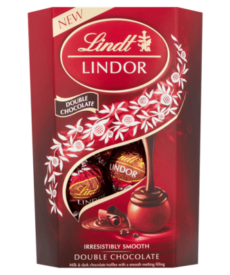 LINDT LINDOR DOUBLE CHOCOLATE BOX 200g