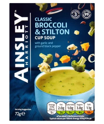 Ainsley Harriott Broccoli & Stilton Cup Soup 72g