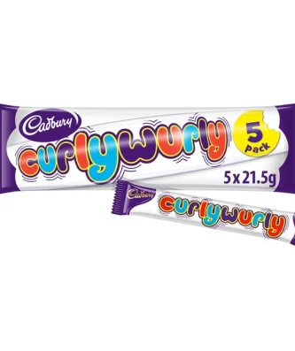 Cadbury Curly Wurly Chocolate Bar Multipack 5 per pack