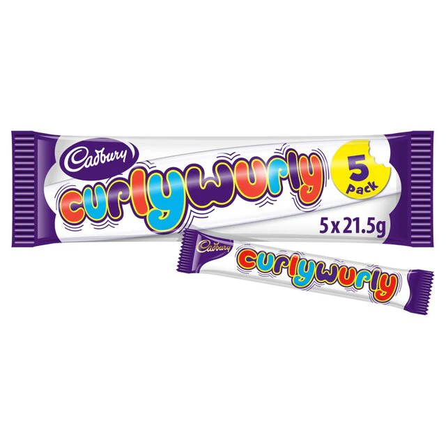 Cadbury Curly Wurly Chocolate Bar Multipack 5 per pack