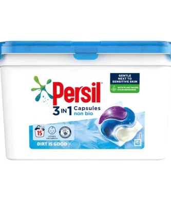 Persil 3 in 1 Laundry Washing Capsules Non Bio 15 per pack