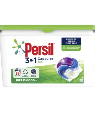 Persil 3 in 1 Laundry Washing Capsules Bio 38 per pack