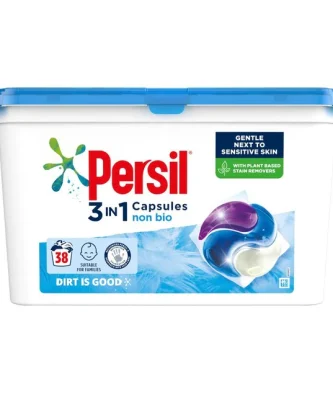 Persil 3 in 1 Laundry Washing Capsules Non Bio 38 per pack