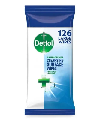 Dettol Antibacterial Surface Cleansing Wipes 126 per pack