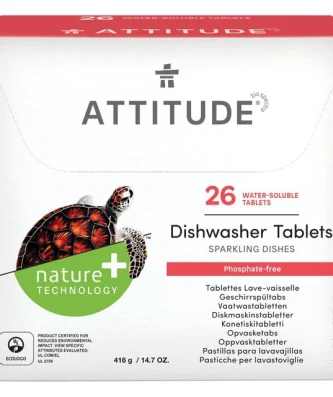 Attitude Dishwasher Soluble Eco Pouches 26 per pack