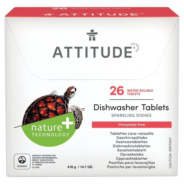 Attitude Dishwasher Soluble Eco Pouches 26 per pack