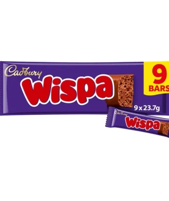 Cadbury Wispa Chocolate Bar Multipack 9 per pack