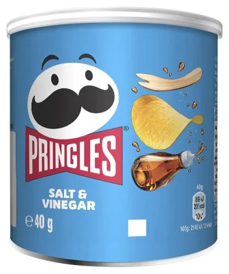 Pringles Salt & Vinegar Crisps Can 40g