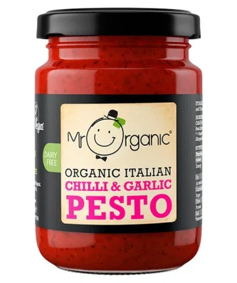 Mr Organic Vegan Chilli & Garlic Pesto 130g