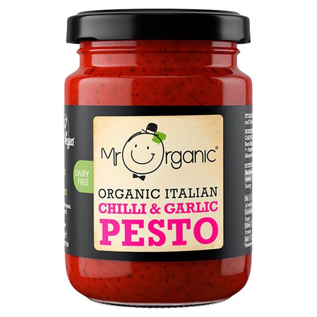 Mr Organic Vegan Chilli & Garlic Pesto 130g
