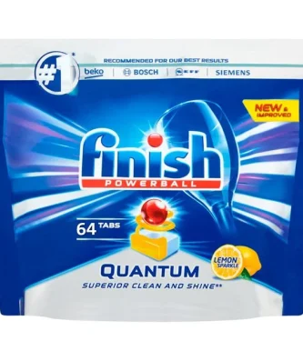 Finish Quantum Max Dishwasher Tablets Lemon Scent 64 per pack