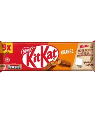 KitKat 2 Finger Orange Chocolate Biscuit Bar 9 per pack