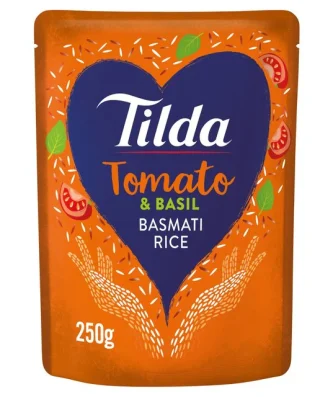Tilda Microwave Tomato and Basil Basmati Rice 250g