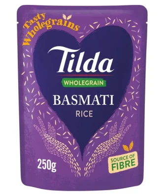 Tilda Microwave Wholegrain Basmati Rice 250g