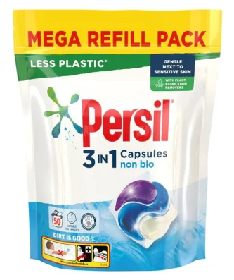 Persil 3 in 1 Laundry Washing Capsules Non Bio 50 per pack