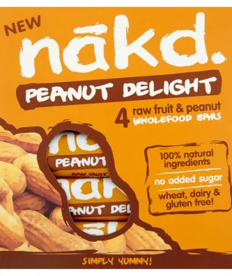 Nakd Peanut Delight Fruit & Nut Bars 4 x 35g