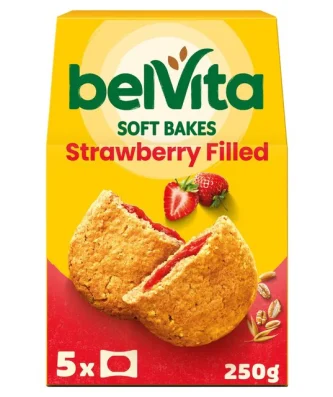 Belvita Strawberry Soft Bakes Breakfast Biscuits 5 per pack