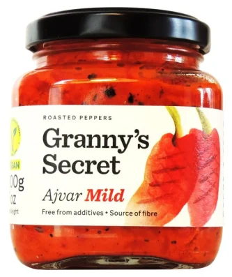Granny's Secret Ajvar Mild Roasted Red Pepper Spread 200g