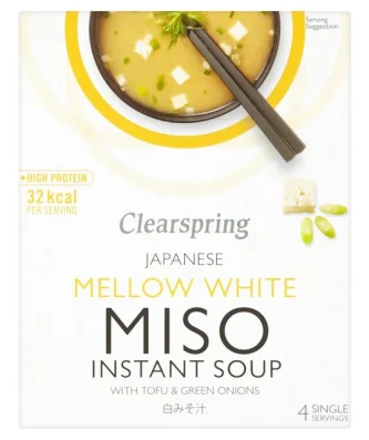 Clearspring Mellow White Miso Soup with Tofu & Green Onions 4 x 10g