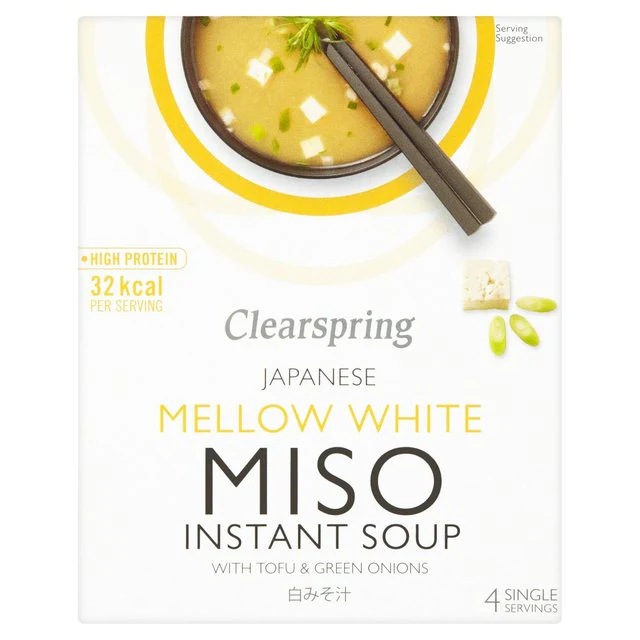 Clearspring Mellow White Miso Soup with Tofu & Green Onions 4 x 10g