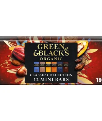 Green & Black's Organic Classic Chocolate Collection 12 per pack