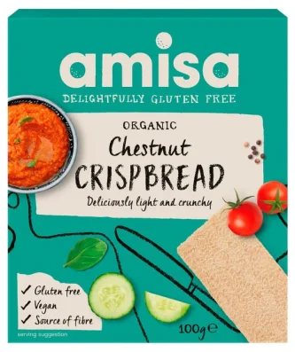 Amisa Organic Gluten Free Chestnut Crispbread 100g