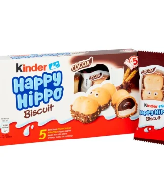 Kinder 5 Happy Hippo Milk & Cocoa Cream Biscuits 5 per pack