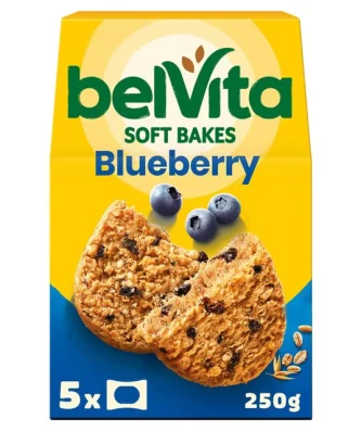 Belvita Breakfast Biscuits Soft Bakes Filled Blueberry 5 per pack