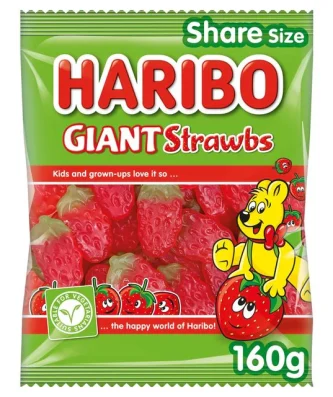 Haribo Giant Strawbs 160g