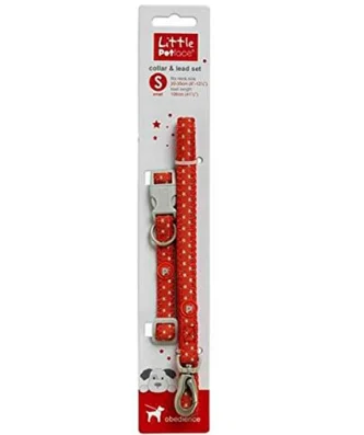 Petface Little Petface Collar & Lead set Grey Stars Small