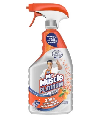 Mr Muscle Platinum Antibacterial Bathroom Spray Mandarin 750ml