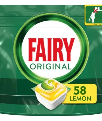 Fairy Original All In One Dishwasher Tablets Lemon 58 per pack