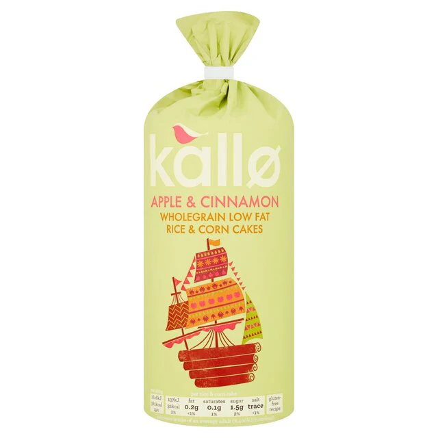 Kallo Apple & Cinnamon Rice Cake Thins 127g