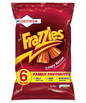 Smiths Frazzles Crispy Bacon Multipack Snacks 6 x 20g