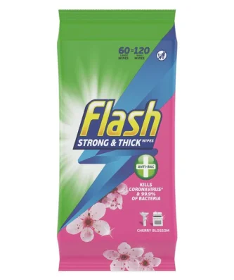Flash Anti-Bacterial Wipes Blossom & Breeze 120 per pack