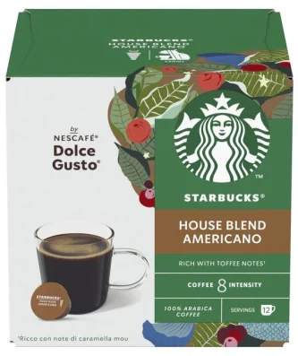 Starbucks Medium House Blend Coffee Pods Dolce Gusto 12 per pack