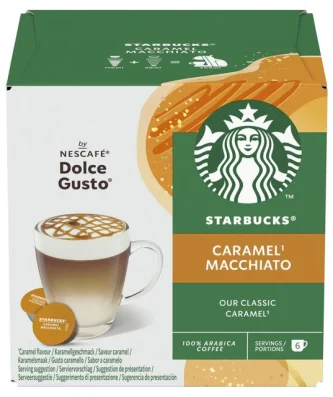 Starbucks Caramel Macchiato Coffee Pods by Nescafe Dolce Gusto 12 per pack