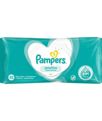 Pampers Sensitive Baby Wipes 52 per pack