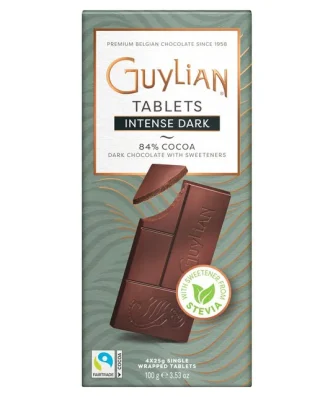Guylian No Added Sugar Dark 84% Bars 100g