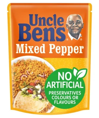 Uncle Bens Mixed Pepper Microwave Rice 250g