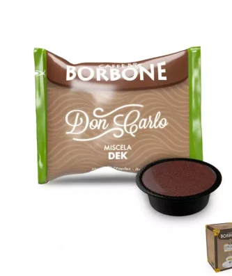 50 GREEN / DEK Blend Capsules Borbone Coffee Compatible Lavazza A Modo Mio®
