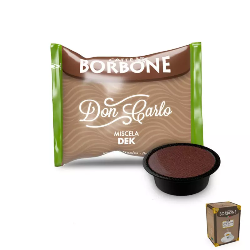 50 GREEN / DEK Blend Capsules Borbone Coffee Compatible Lavazza A Modo Mio®
